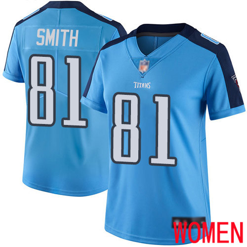 Tennessee Titans Limited Light Blue Women Jonnu Smith Jersey NFL Football #81 Rush Vapor Untouchable